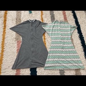 Two size M (6-12 M) Zipadee-zip transition swaddle/sleep sacks